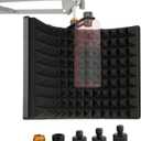 Microphone Isolation Shield, Foldable Mic Sound Absorbing Foam for Condenser Microphone Mic Arm Stand Recording Equipment Studio, High Density Absorbent Foam to Filter Vocal by Frgyee