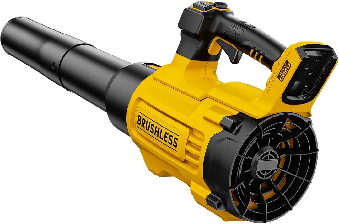 20V Cordless Leaf Blower, Max 600 CFM/125 MPH Turbo Boost Mode Compatible with DeWALT 20V Max Battery, Brushless Motor, Ergonomic 3.6LBS for Driveway & Yard, Tool Only