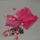 Equsion 12 Sets Dice Keychains with Cards Bags Casino Night Party Decorations Favors Bulk for Carnival Supplies