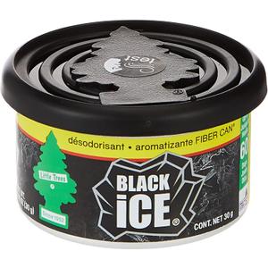 Car Freshner Little Trees Black Ice Fiber Can Air Freshener 1 Pack (1.05 Ounce (Pack of 1))