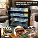 PROSCALE Universal Wall Paint Organizer for Miniatures & Modeling, Vertical Paint Shelf with Flat Shelves (No Holes) for Mixed Bottle Sizes, Compatible with Vallejo, Citadel, Army Painter, AK