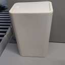 TIPGO Bathroom Trash Can with Lid, 10 Liter/ 2.6 Gallon Slim Garbage Can, Small Trash Bin Waste Basket with Pop-Up Lid for Kitchen, Bedroom, Living Room, Office (White)