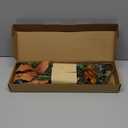 Ling's moment Artificial Greenery Stems Box Set, 41pcs with 8 Kinds of Faux Greenery Picks for DIY Bridal Bouquets Wedding Floral Arrangement Table Centerpieces, Teal & Burnt Orange