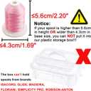 New brothread 4 Layers Stackable Clear Storage Box/Organizer for Holding 80 Spools Home Embroidery & Sewing Thread (Spool Size Requirement: Height2.2"/5.6CM; Width1.69"/4.3CM)