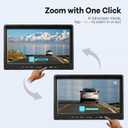 4 Solar Magnetic Wireless Trailer Camera System, 10.1" IPS DVR Screen + Solar Powered Night Vision Rear Camera, 100% No Wiring Waterproof Backup Camera System for RV Truck Trailer Hitch