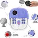 Medical king Foot Spa with Heat and Massage and Jets Includes A Remote Control A Pumice Stone Collapsible Foot Spa Massager with Heat and Massage Bubbles and Vibration