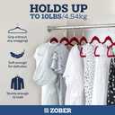 Zober Premium Quality Space Saving Luxurious Velvet Hangers Strong and Durable Hold Up to 10 Lbs - 360 Degree Chrome Swivel Hook - Ultra Thin Non Slip Suit Hangers, Royal Red/Burgundy - 50 Pack