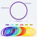 2 x Silicone Jelly Hair Tie Bracelet 30PCS Glow Bracelets Rubber Bracelets for Women 80s Style Neon Wrist Band Elastics Party Favors