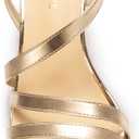 Carcuume Women's Strappy Platform Heeled Sandal,NATRACY-GOLD PU-8.5
