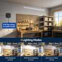 Solar Shed Light with Pull Cord, 1500LM LED Bars,6500K 2-Pack