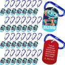 Novabright 50 Pcs VBS 2026 Bible Memory Mission Tags and Carabiners for 25 Kids Galaxy Religious Scripture 2026 Vbs Labels for Vacation Bible School Church Sunday School Prizes Supplies