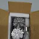 MNKXL Set of 4 Metal Christmas Stocking Holders for Mantle,Heavy Duty Weighted Stocking Holders for Mantle,Silver 3D Snowflake Stocking Holder for Tables Window Fireplace Christmas Decorations