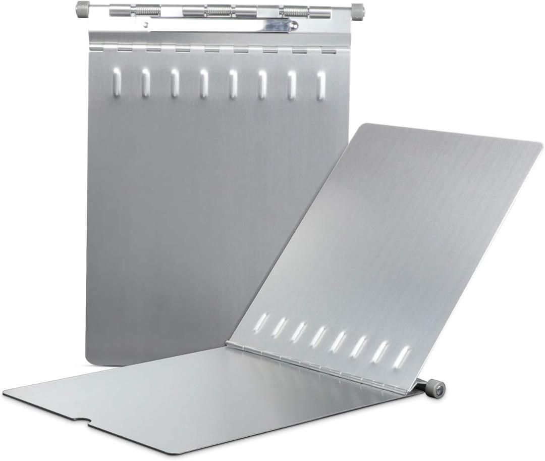 Metal Clipboard, Aluminum Heavy Duty Clipboard with Cover, Rust Proof & Protect Documents from Spilled Liquid, Letter Size Paper Holder with High Capacity Clip, Greate for Business or Study (Dual Plates)