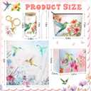 Paterr 6 Pcs Mother's Day Hummingbird Gifts for Women Mom, Canvas Tote Bag Makeup Bag Print Blanket Socks 16oz Glass Coffee Cup with Straw Cute Keychain for Birthday Girls Daughters Sister