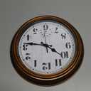 45MinST 12 Inch Indoor/Outdoor Retro Round Waterproof Wall Clock with Thermometer, Silent Non-Ticking Battery Operated Quality Quartz Wall Clock Home/Patio Decor(Bronze)