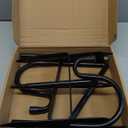 2 Pack Shepherd Hook Adjustable Height 31/24/16 1/2 inch Thick Use at Weddings, Hanging Solar Lights, Lanterns, Bird Feeders, Metal Hanger Hook (Black, 31 inch). U.S. Patent.