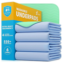 GREEN LIFESTYLE® Washable Underpads - Heavy Absorbency Reusable Bedwetting Incontinence Pads for Kids, Adults, Elderly, and Pets - Toddler Mattress Pads for Bed, Sofa, Floor (Pack of 2)