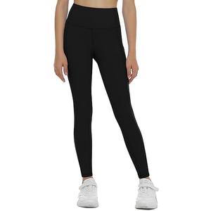 THE GYM PEOPLE Girls Workout Leggings Kids High Waist Stretch Athletic Dance Yoga Pants with Pockets (Large, Black)