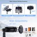 Lamicall 65" Phone Tripod & Selfie Stick - [Tap-to-Open] iPhone Tripod with Remote & Cold Shoe, Aluminum Phone Stand for Recording Compatible with iPhone for Video Record Live Vlog Mothers Day Black
