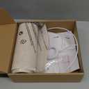 Beige Linen Small Drum Lampshade, 8.66" Top x 8.66" Bottom x 7.87" High Lamp Shade, Lamp Shade Replacement for Table and Floor Lamps, Pendant Light, Handcrafted Lampshade, Easy Assembly