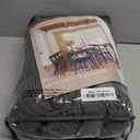 Pinch Pleated Charcoal Grey Linen Curtains 84 Inches Long 2 Panels Set for Living Room Bedroom Dining Pinch Pleat Back Tab Light Filtering Farmhouse Neutral Dark Gray Window Curtain Drapes W50xL84