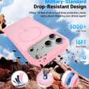 Stronger Magnetic for iPhone 17 Pro Max Case, [Anti-Slip] [Military-Grade Drop Protection] [Camera Protection] Fit for MagSafe, Slim Shockproof Protective Case for iPhone 17 Pro Max, Pink