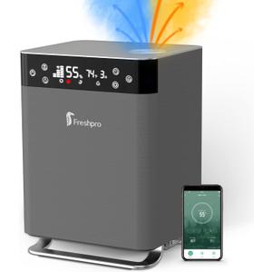 Humidifiers for Bedroom, 4.5L Top Fill Warm and Cool Mist for Large Room Home, Smart Wifi Control, Customized Humidity, Essential Oil, Sleep Mode, Timer, Ultra Quiet