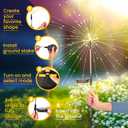 GIGALUMI Garden Decor Outdoor Lights 120LED 2Pack, Solar Garden Lights Outside Fairy Firework Decorative,Solar Powered for Yard Pathway Flowerbed Planter Balcony Patio 4th of July Decor, Warm White