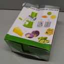 3rd Generation Rotary Cheese Grater, Mandoline Vegetable Slicer with 3 Replacement Blades, Easy to Clean Rotary Shredder for Fruit, Vegetables, Red