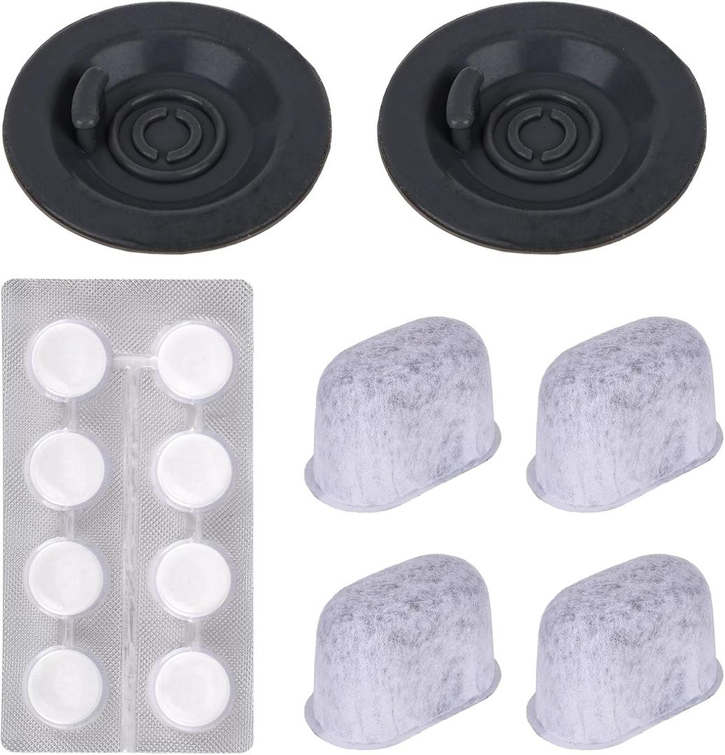 Espresso Maintenance Kit Compatible with Ninja Luxe Coffee Machine, 2pcs Silicone 54mm/2.13in Backflush Discs, 4 Water Filters & 8 Espresso Care Tablets for Daily Machine Care Cafe Accessories