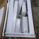 wonline 36" Wall Mounted Bathroom Vanity Set Two Drawers Storage Cabinet with Ceramic Vessel Sink Combo Chrome Faucet White