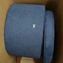 HomePop Home Decor | Upholstered Round Velvet Tufted Foot Rest Ottoman | Ottoman with Storage for Living Room & Bedroom | Decorative Home Furniture, Teal Woven  