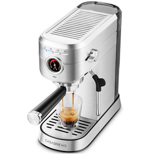 CASABREWS 5418 PRO Espresso Machine 20 Bar, Upgraded Espresso Maker with Powerful Steam Milk Frother, Stainless Steel Coffee Machine with Fast Heating System for Cappuccino, Latte, Silver