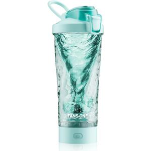 Electric Protein Shaker Bottle, 24oz Lockable Blender Cup Electric Shaker Bottles, Tritan USB Rechargeable Mixer, Portable Blender Shaker Cups for Protein Shakes for Men Women, Water Blue
