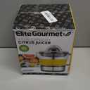 Elite Gourmet ETS740 BPA-Free Electric Citrus Juicer with 2 Cones, Compact, Large Volume, Pulp Control, Oranges, Lemons, Limes, Grapefruits with Easy Pour Spout, 1.2L, Black/Stainless Steel
