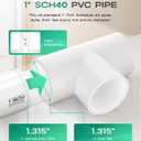 12-Pack 1 Inch PVC Tee Pipe Fittings, 3 Way Socket x Socket, Schedule 40 PVC Pipe Connectors for Plumbing, Irrigation & DIY Projects