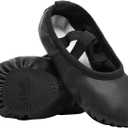 Stelle Ballet Shoes for Girls Toddler Ballet Slippers Soft Leather Boys Dance Shoes for Toddler/Little Kid/Big Kid (Black, M)