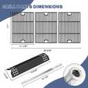 Cooking Grate,Heat Shield and Burner Kit for Nexgrill Replacement Parts 6 Burner 720-0896 720-0896B 720-0896C 720-0896E 720-0896X,for Nexgrill Deluxe & Evolution 6 Burner Gas Grills