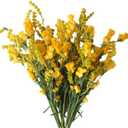 TEMPUS 10Pcs Artificial Flower Bulk Spring/Summer Flowers Wedding Party Vase Bouquet Floral Arrangement Home Decor Indoor Decor(Yellow)