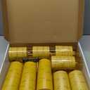 Homemory 9 Pcs Flameless Candles with Embedded Star String Fairy Lights, Battery Operated Candles, LED Candle, Fake Candles with Remote Control and Timer (Gold)