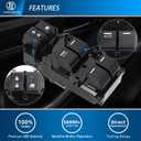 Sorghum Power Window Switch Driver Side - Master Window Switch with Anti-Pinch Function Compatible with 2014-2017 Honda CR-V 24 Pins Replace# 35750-T0A-H11 35750-T0A-A11