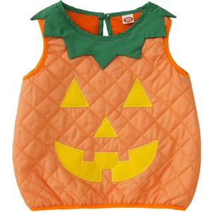Ritatte Toddler Baby Girl Boy Halloween Outfit Funny Pumpkin Face Sleeveless Shirt Embroidery Pumpkin Spooky Season Tank Tops (18-24 Months, Orange-yellow)