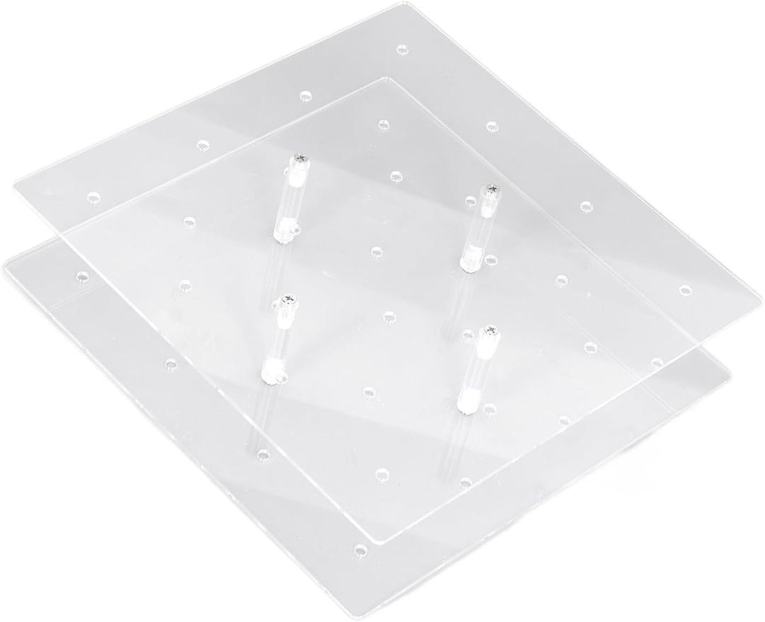 Acrylic Lollipop Display Stand - 20 Hole Transparent Double Layer Cake Pop Holder for Weddings Parties Birthdays Anniversaries