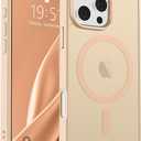 SUPFINE Magnetic for iPhone 16 Pro Case (Compatible with MagSafe) (Military Grade Drop Protection) Slim Translucent Matte Shockproof with Anti-Fingerprint Phone Case,Sand Pink
