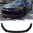 Front Bumper Lip Fit for Kia K5 GT-Line 2020-2025,3 PCS Front Bumper Lip Body Kit Spoiler Compatible with 2020-2025 Kia K5 GT Line Front Splitter, Gloss Black