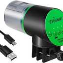 Petbank Automatic Fish Feeder for Aquarium - Auto Fish Food Dispenser Rechargeable for Small Large Tank with USB Charger Cable，12/24/48H Interval Esay Set Up (Green, CY-019)