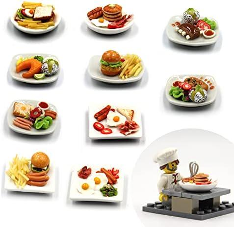 Mixed 10 Assorted Breakfast Set - Miniature Food, Tiny Food for Decoration Dollhouse, Doll House, Diorama (Scale 1:24, 1/24)