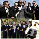 36Pcs Groomsmens Gifts Set of 6,Groom Best Man Groomsmen Proposal Box Gifts,2oz Shot Glasses,Oxford Bags,Black Sunglasses,Bottle Openers,Socks,Wedding Bachelor Party for Groomsmen