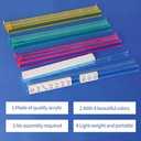Mahjong All-in-One Tile Rack & Pusher, Clear Acrylic Mahjong Rack and Pusher Combo, Modern American Mahjong Tile Racks, Set of 4, Multi Color