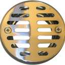 LASCO 03-1243 3-1/4-Inch with 2 Screws Shower Drain Grate, Chrome Plated